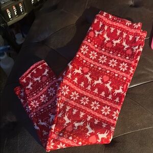Red Reindeer Patterned Leggings